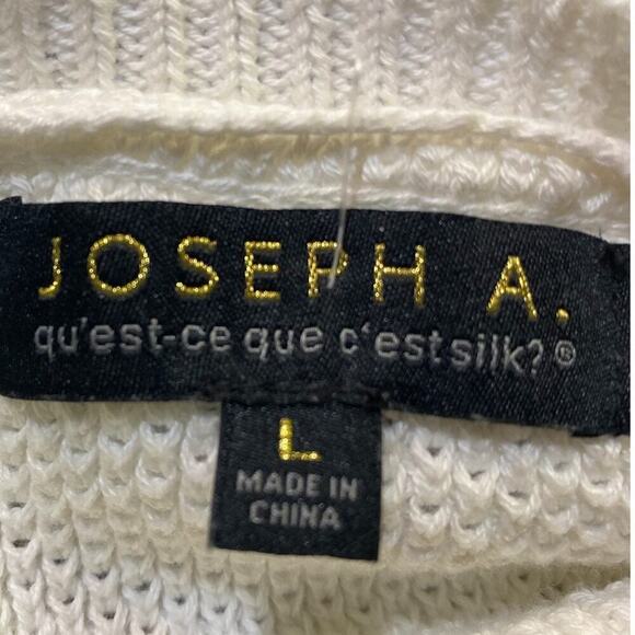 Joseph A. Sweater Indie Crochet Knit White Granny Square Multicolor size L - Picture 6 of 8